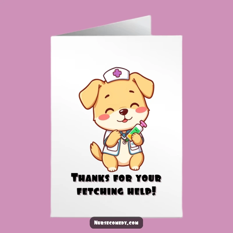Free Printable Dog Nurse Thank You Card: Cute Downloadable Gift for Playful Thanks!