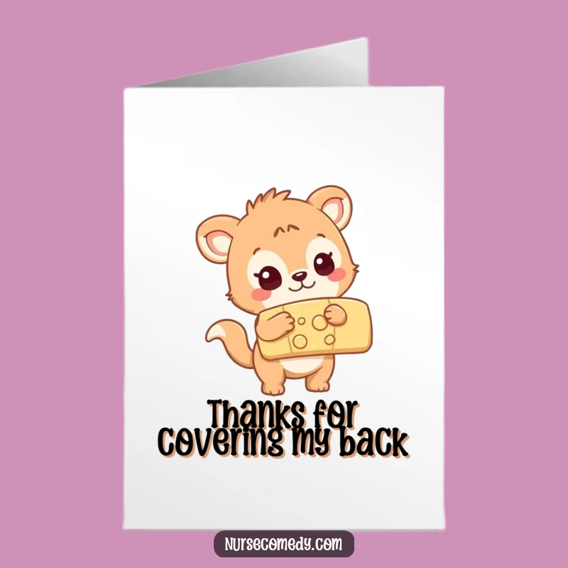 Funny Free Printable Thank You Card: Animal & Bandage, Print at Home Gift