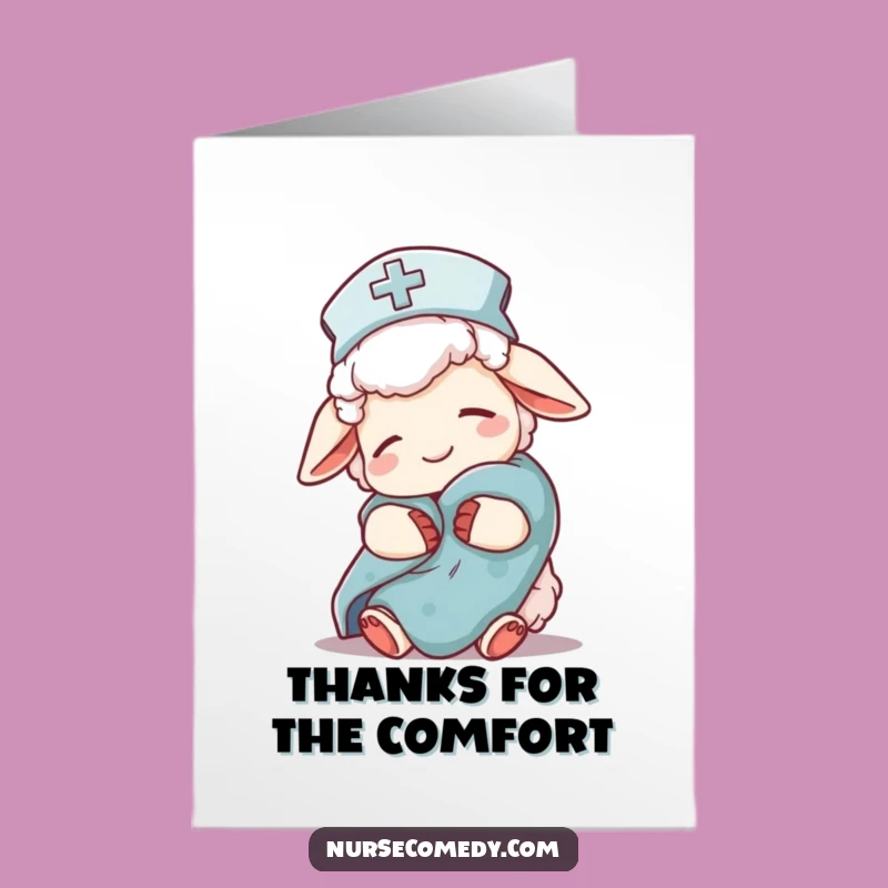 Free Printable Thank You Card: Sleepy Sheep Nurse's Cozy Thanks!