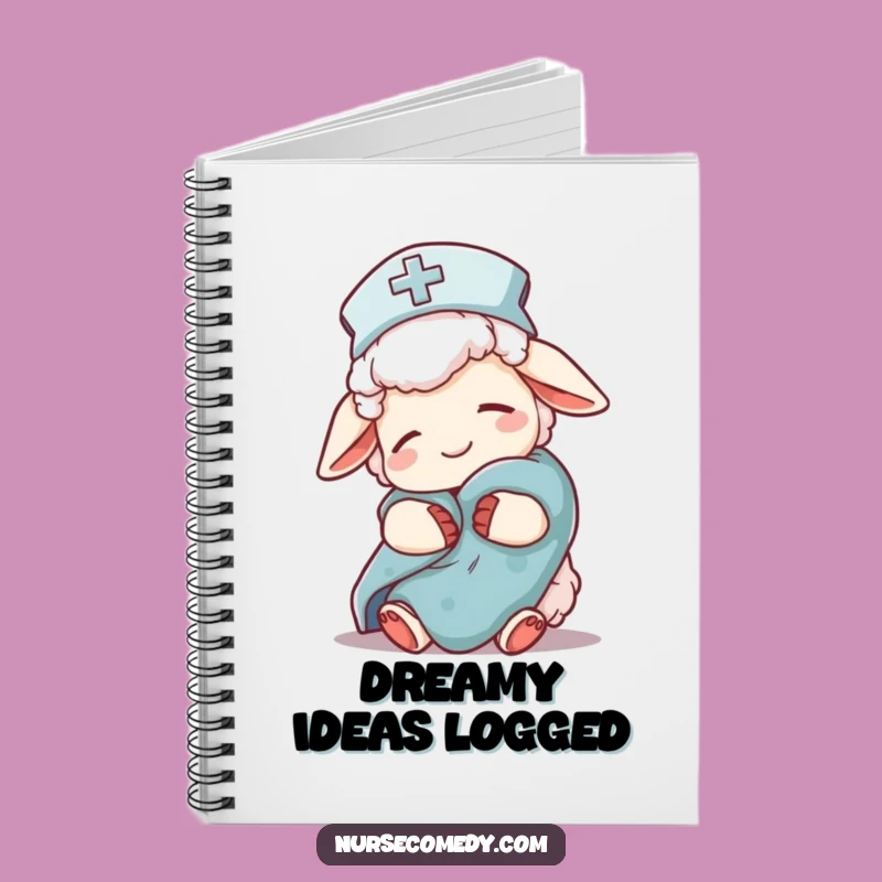 Funny Sheep Nurse Notebook: Journal Your Dreams with a Sleepy Pup