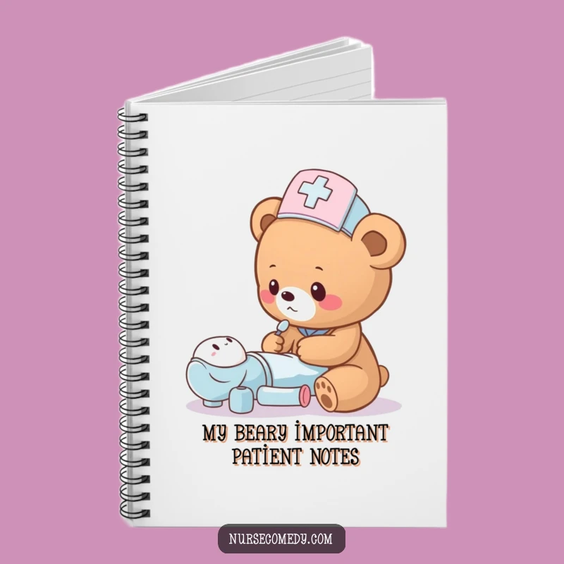 Funny Bear Cub Nurse Notebook - Jot Down Healing Thoughts