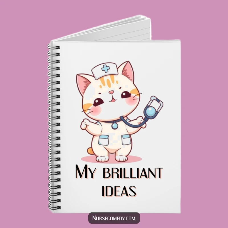 Funny Kawaii Cat Nurse Stethoscope Notebook: Jot Down Your Playful Ideas