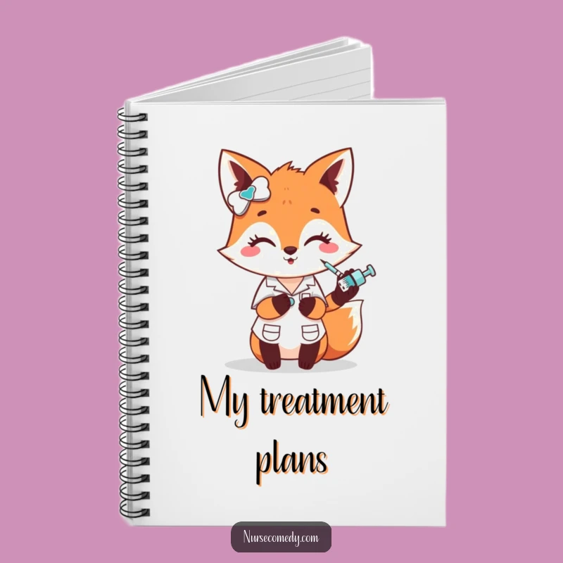 Funny Fox Nurse Journal - Hilarious Notebook for Medical Notes