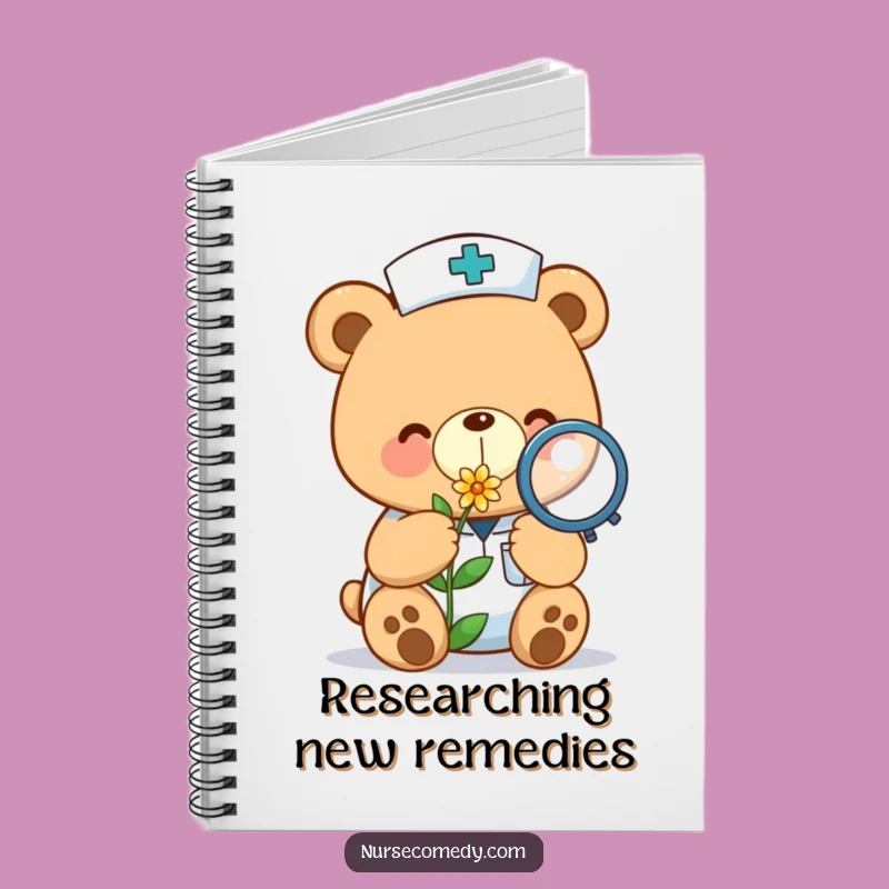 Funny Kawaii Bear Nurse Flower Notebook: Jot Down Your Sweetest Ideas