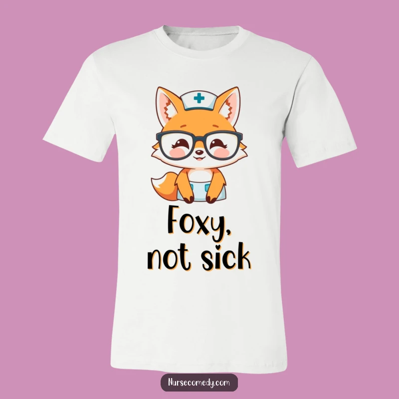 Funny Fox Nurse T-Shirt: Adorable Smiling Animal Doctor Tee for Gift