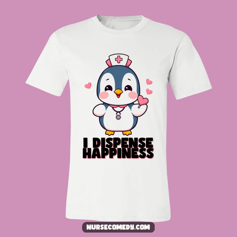 Funny Penguin Nurse T-Shirt: Adorable Candies, Humorous Gift for Doctors & Nurses