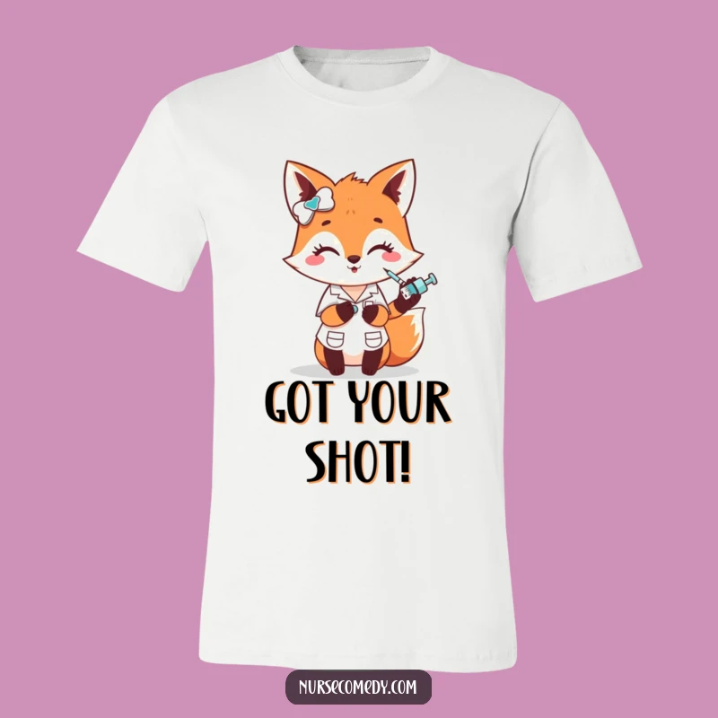 Funny Fox Nurse T-Shirt - Hilarious Healthcare Tee for a Good Laugh