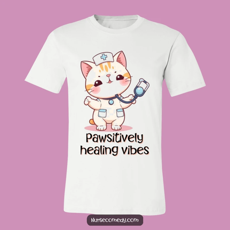 Funny Kawaii Cat Nurse Stethoscope T-Shirt: Wear Your Playful Spirit Proudly