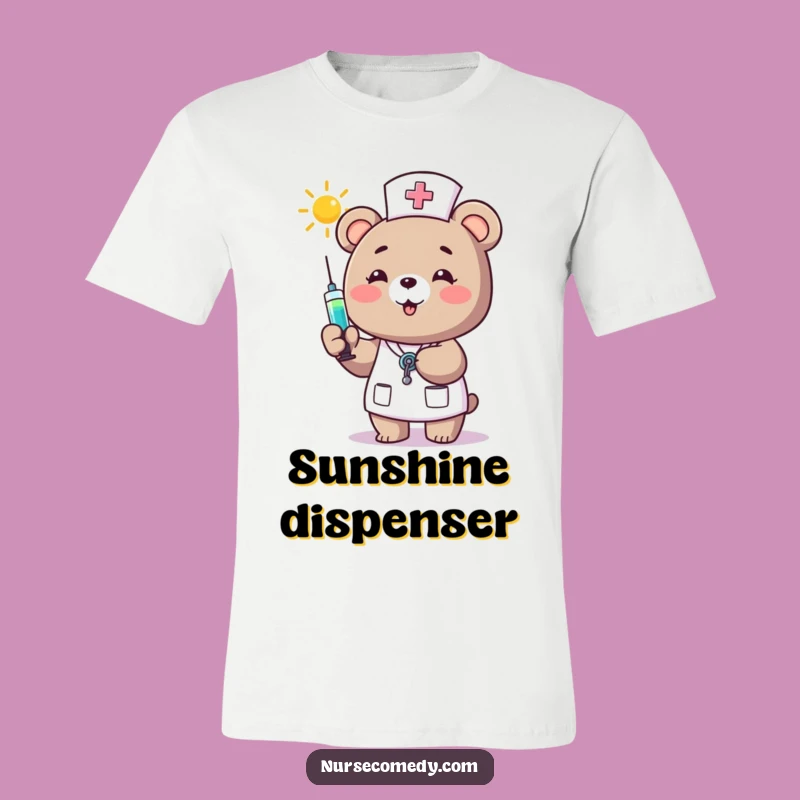 Funny Bear Nurse T-Shirt - Cheerful Apparel for Caring Souls