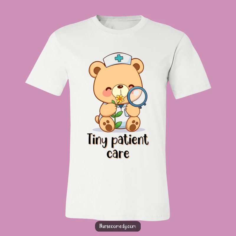 Funny Kawaii Bear Nurse Flower T-Shirt: Wear Your Gentle Care With Pride