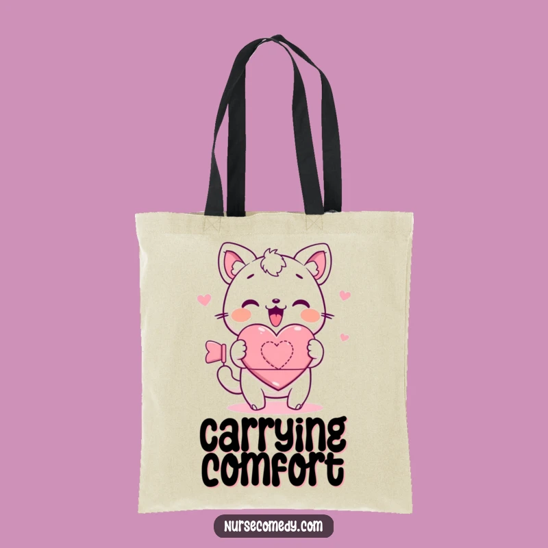 Kawaii Animal Heart Bandage Tote Bag: Carry Love and Healing Everywhere