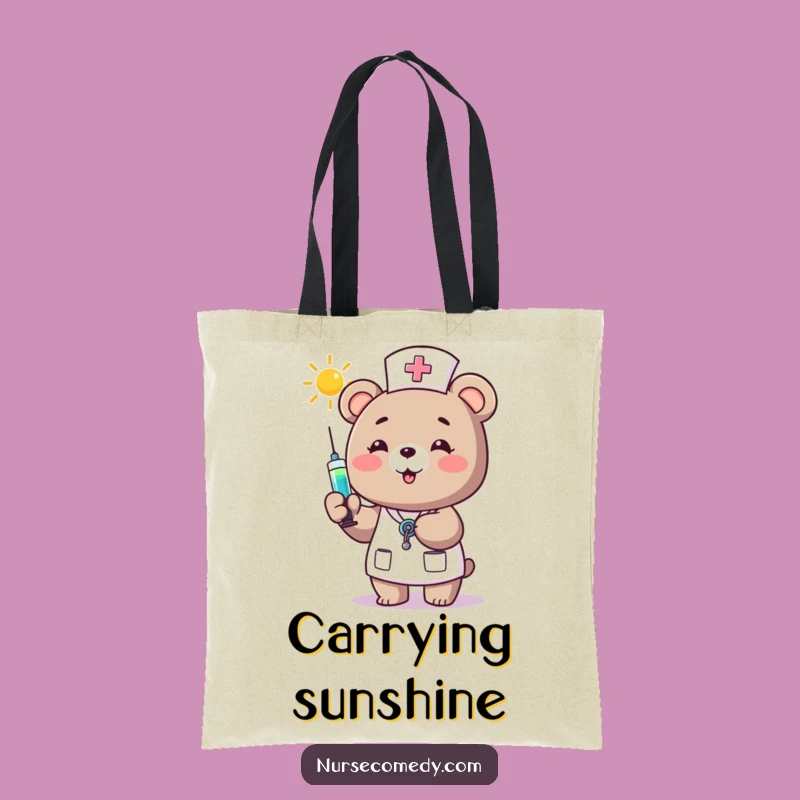 Funny Bear Nurse Tote Bag - Cheerful & Practical Accessory