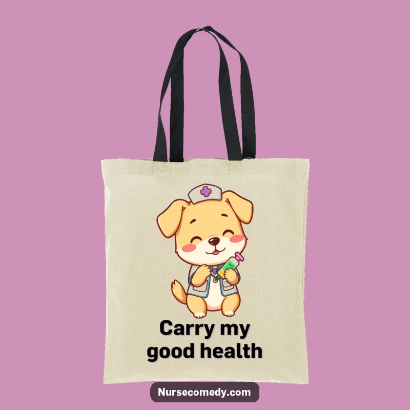 Funny Dog Nurse Tote Bag - Carry Essentials with Playful Care