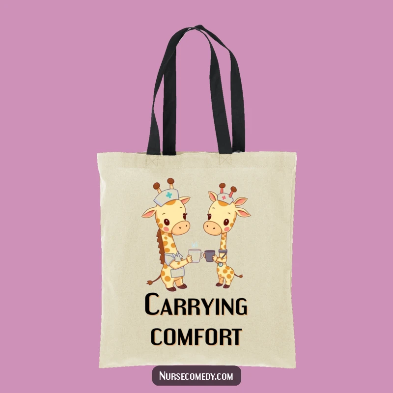 Funny Giraffe Nurse Tote Bag - Carry Your Compassion, A Practical Gift!