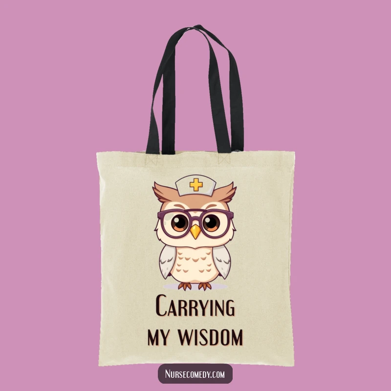 Funny Kawaii Owl Nurse Tote Bag: Carry Your Essentials with Wise and Whimsical Style