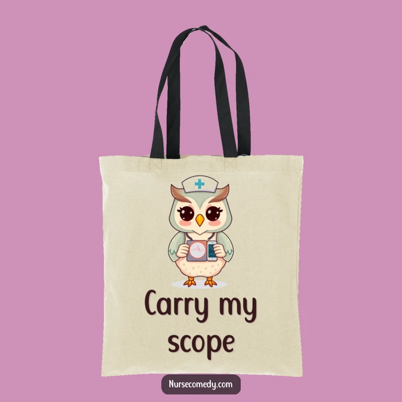 Funny Owl Nurse Tote Bag: Practical Carry-all for Knowledgeable Professionals