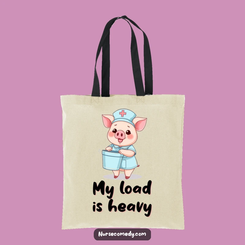 Funny Pig Nurse Tote Bag: Practical Carry-all for Cheerful Professionals